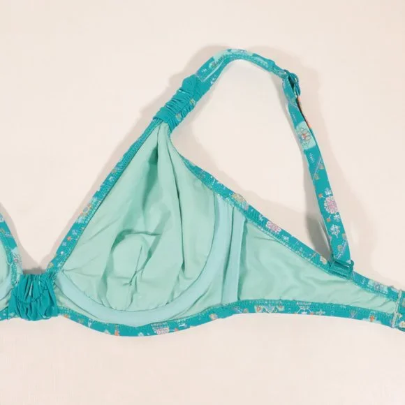 NWT Seafolly Inka Gypsy F Cup Halter Bralette Bikini Top - Picture 10 of 13